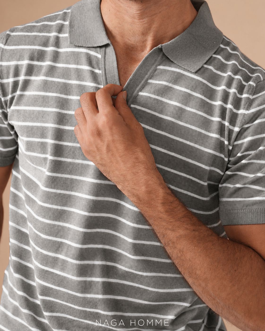 Striped Men’s Polo – (MPO143)