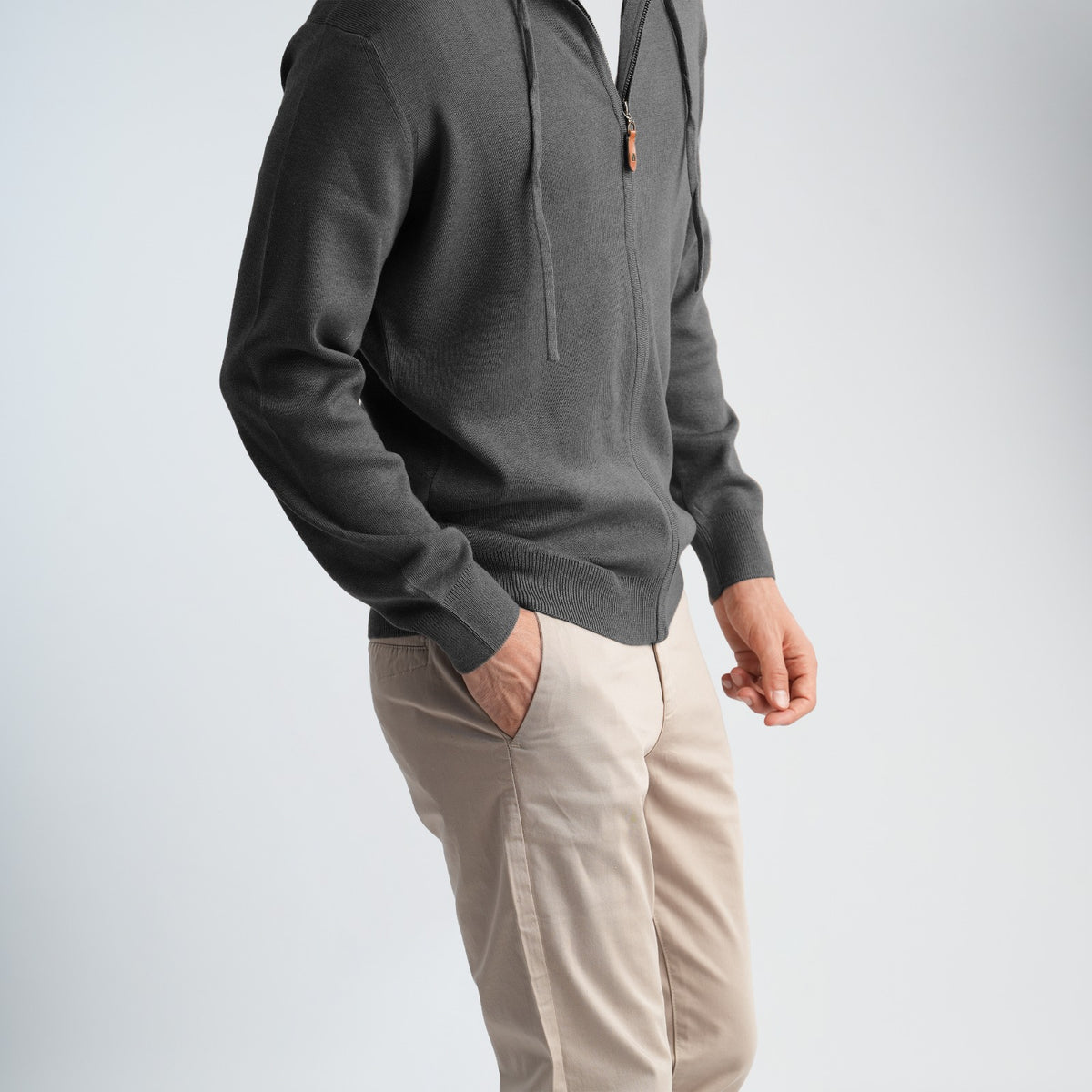 Men's Knit Hoodie-MPLFSH-30