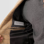 Checks Beige Blazer Jacket(391) - nagahomme