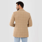 Checks Beige Blazer Jacket(391) - nagahomme
