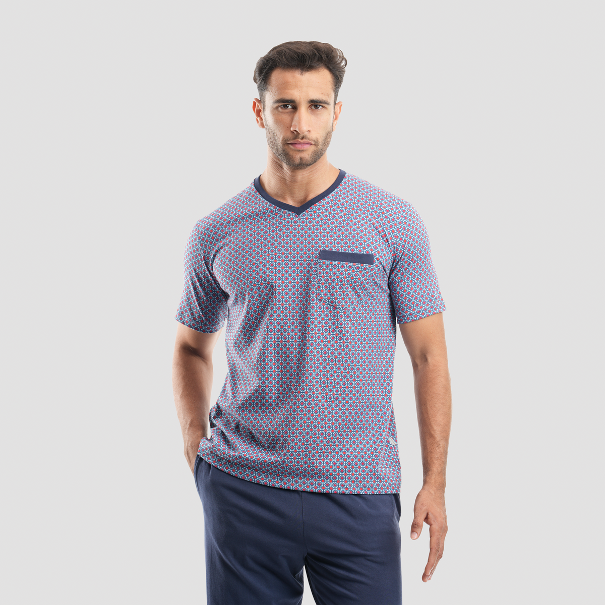 Navy pajamas 2 pieces -MPJH151 S