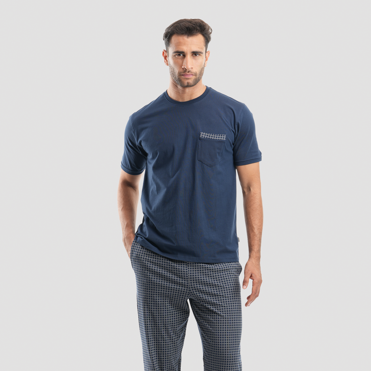 Navy pajamas 2 pieces -MPJH160S