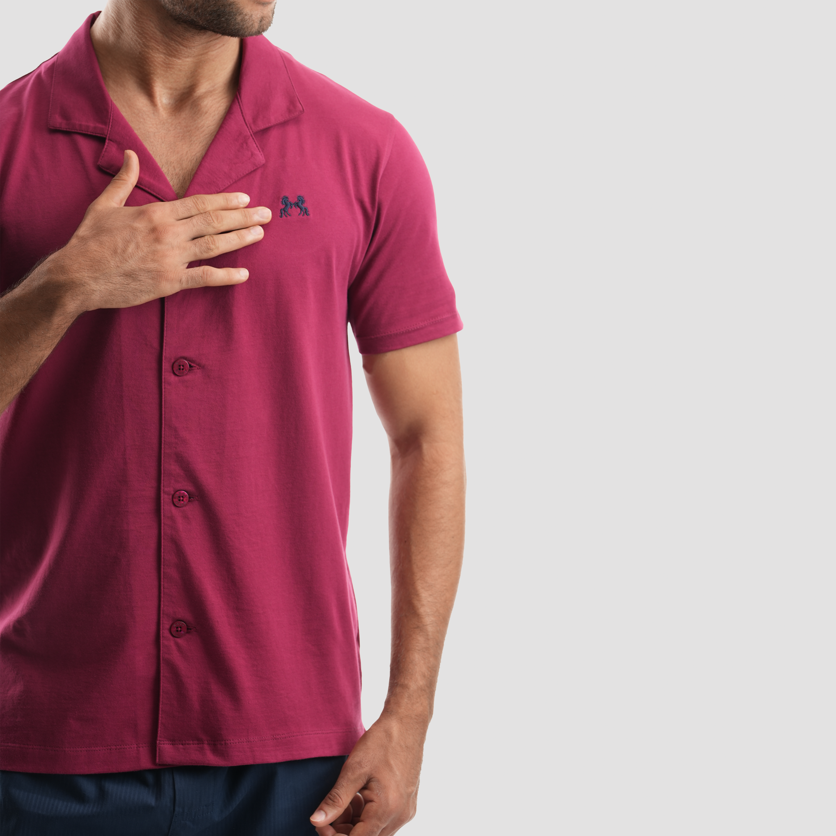 Short Sleeve Pajama - MPJH174 S - Naga Homme