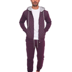 Burgundy 2 Pieces Men Pajama(88)