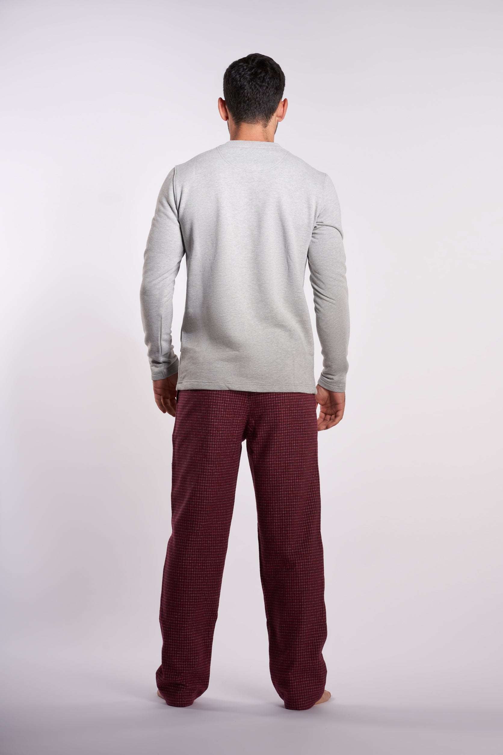 Grey 2-piece men's pajama(mpjl117)