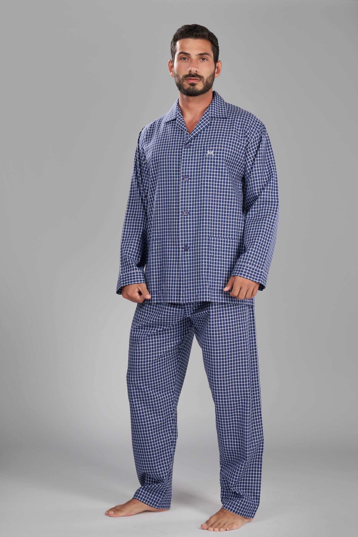 Blue-white 2 pieces pajama(mpjlc-95)