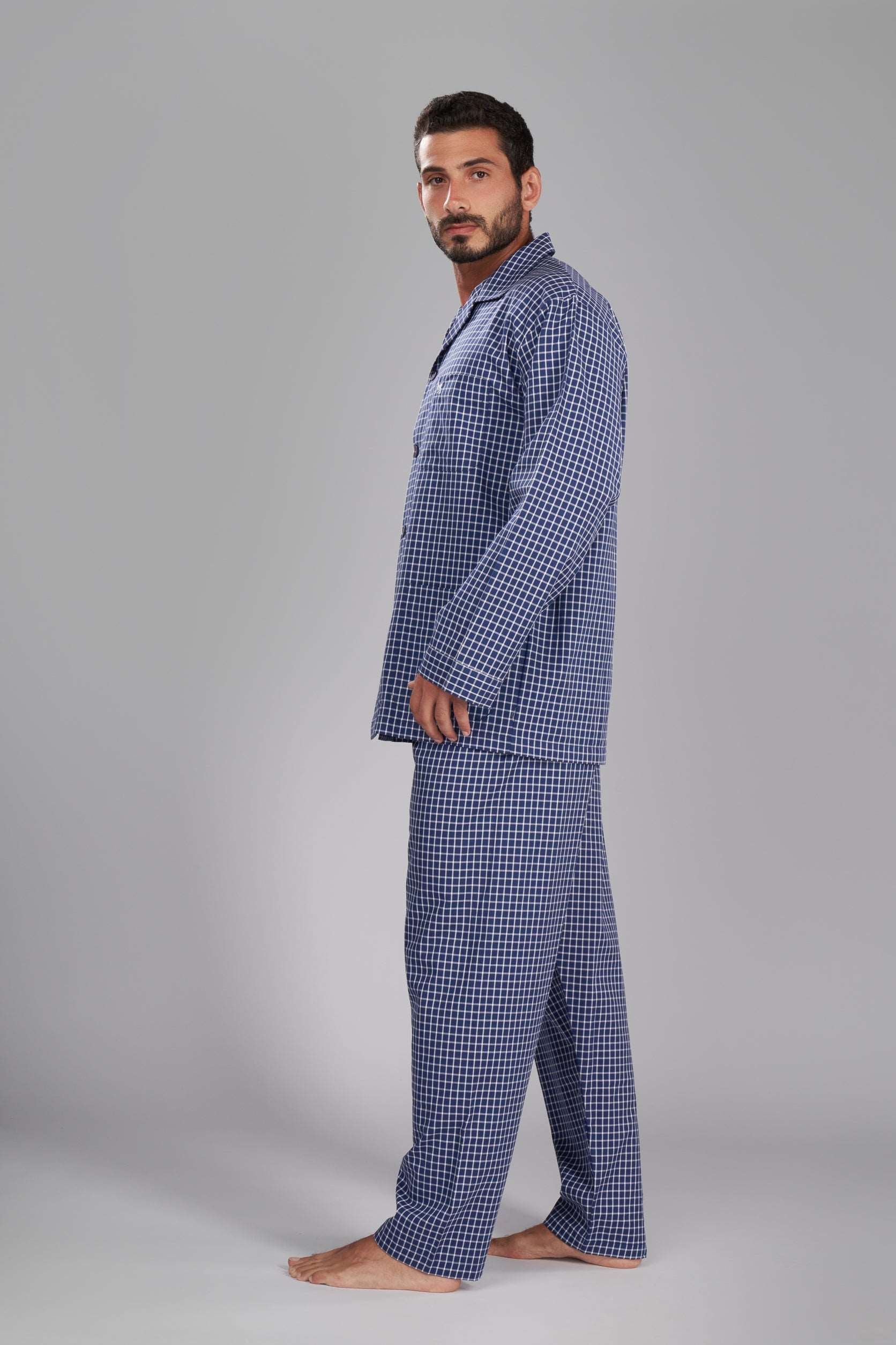 Blue-white 2 pieces pajama(mpjlc-95)