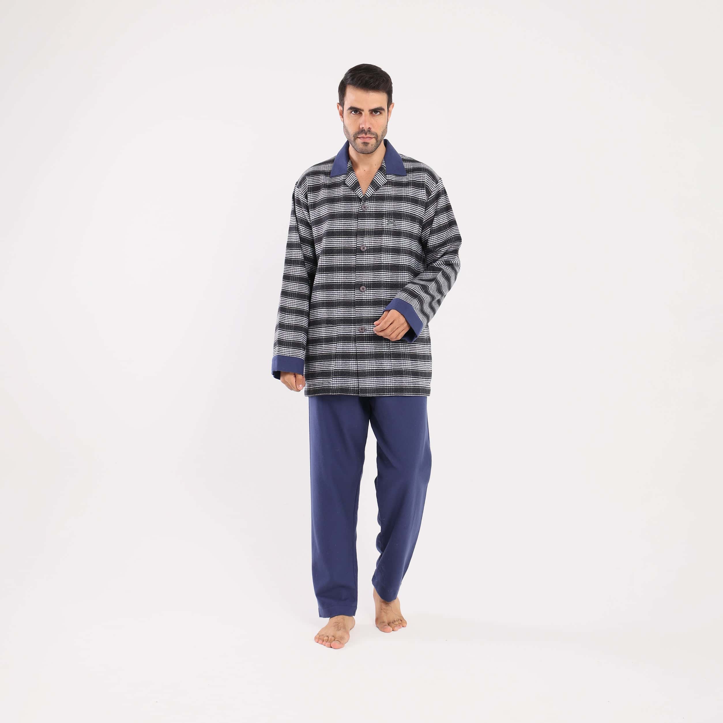 Black*grey Checks  Classic Pajama(132) - nagahomme Main image