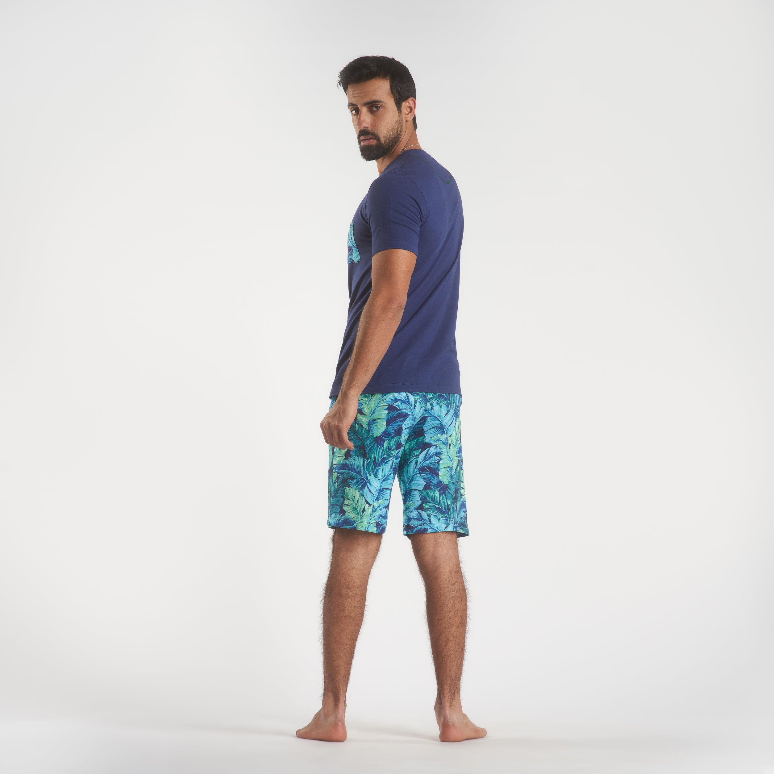 Pajamas - "Tropical" Printed Top & Short