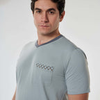 Men’s V-Neck Short Pajamas - 
MPJS-38S - nagahomme