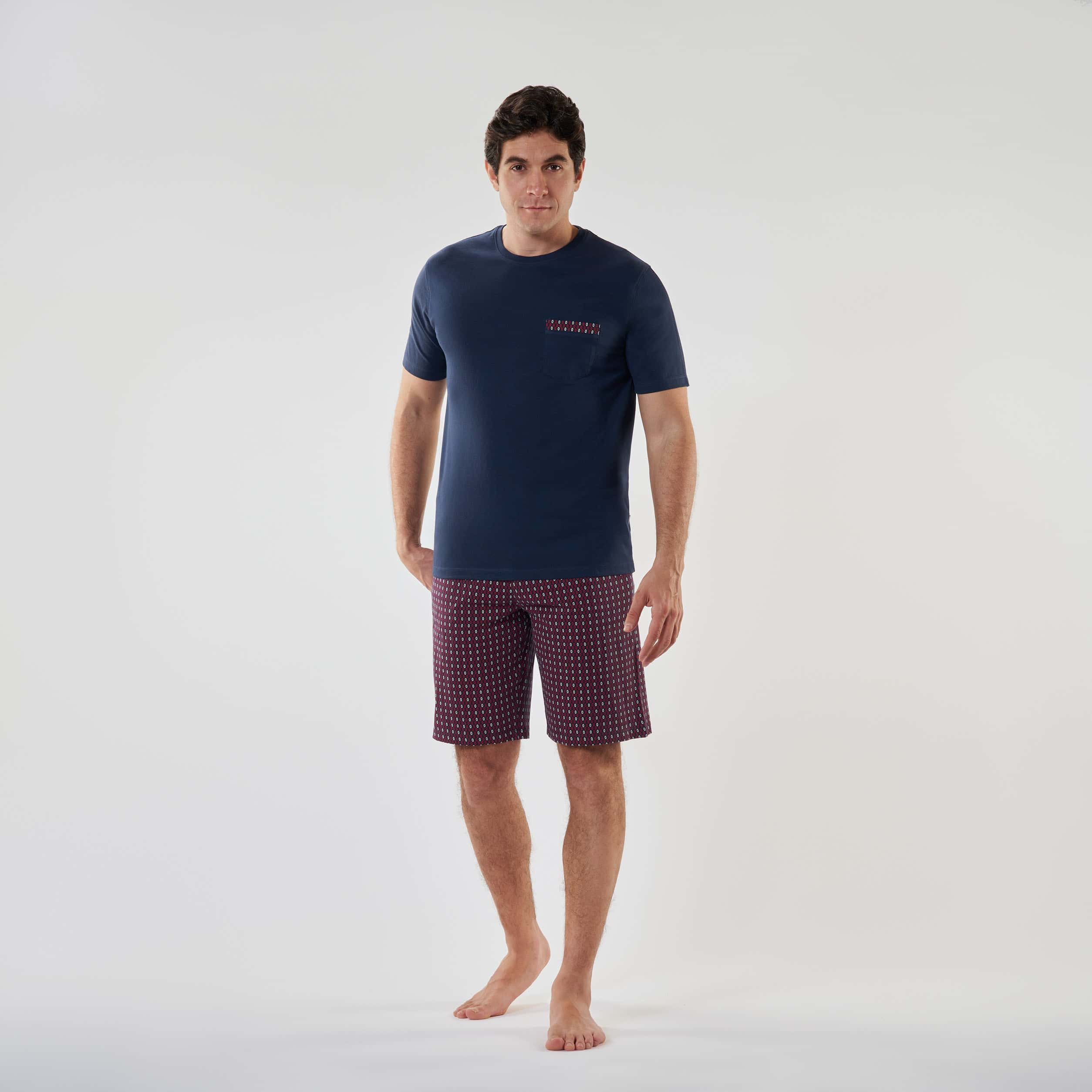 Men’s Round Neck Short Pajamas - 
MPJS-56S - nagahomme