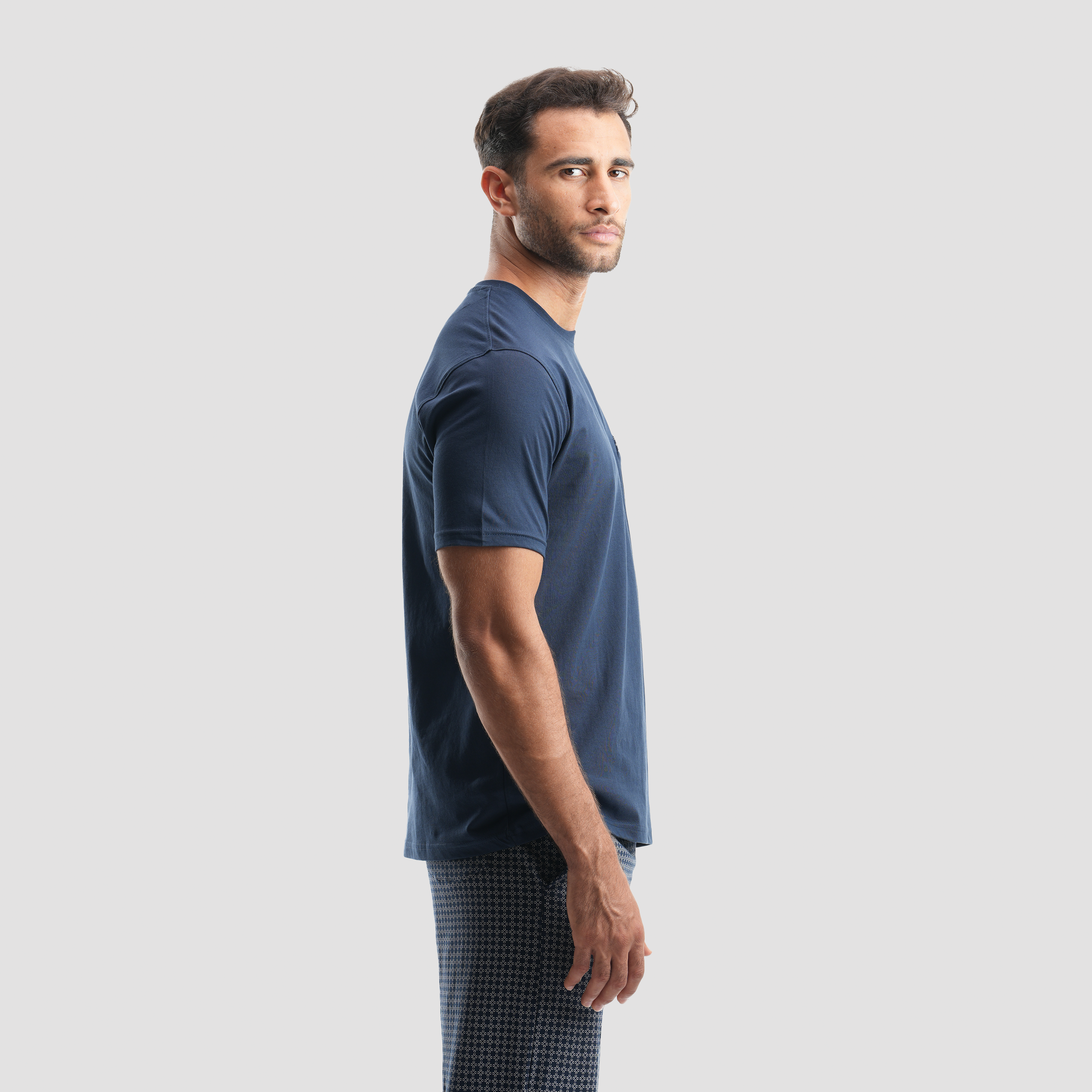Navy Short Pajamas-MPJS-73 S