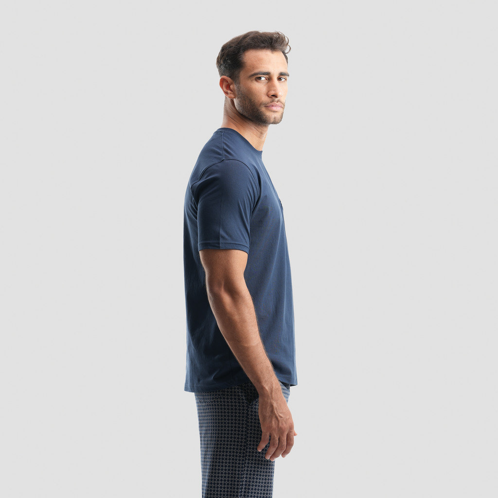 Navy Short Pajamas-MPJS-73 S - Naga Homme