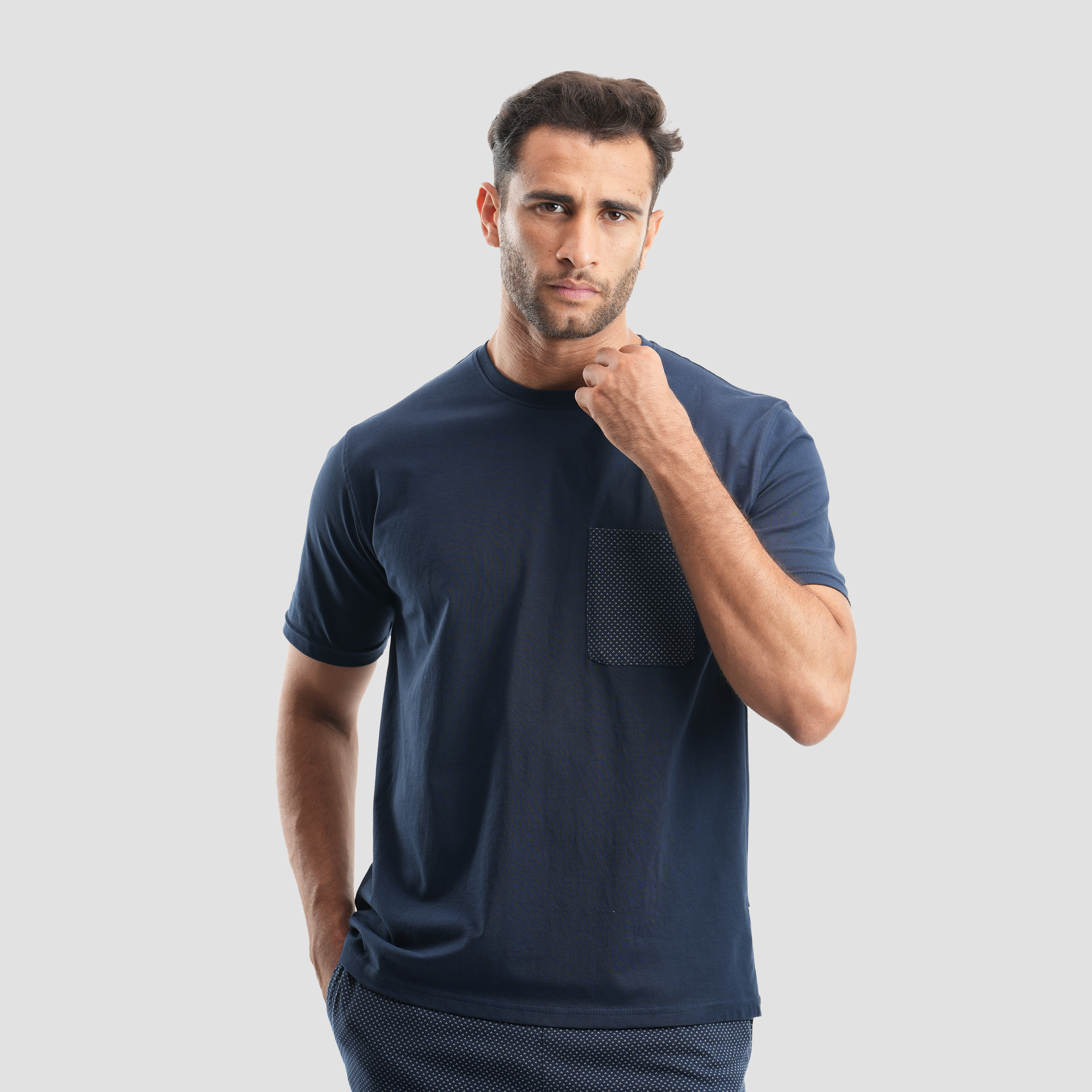 Navy Short Pajamas-MPJS-73 S