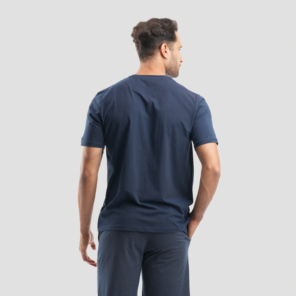 Navy Short Pajamas-MPJS-73 S - Naga Homme