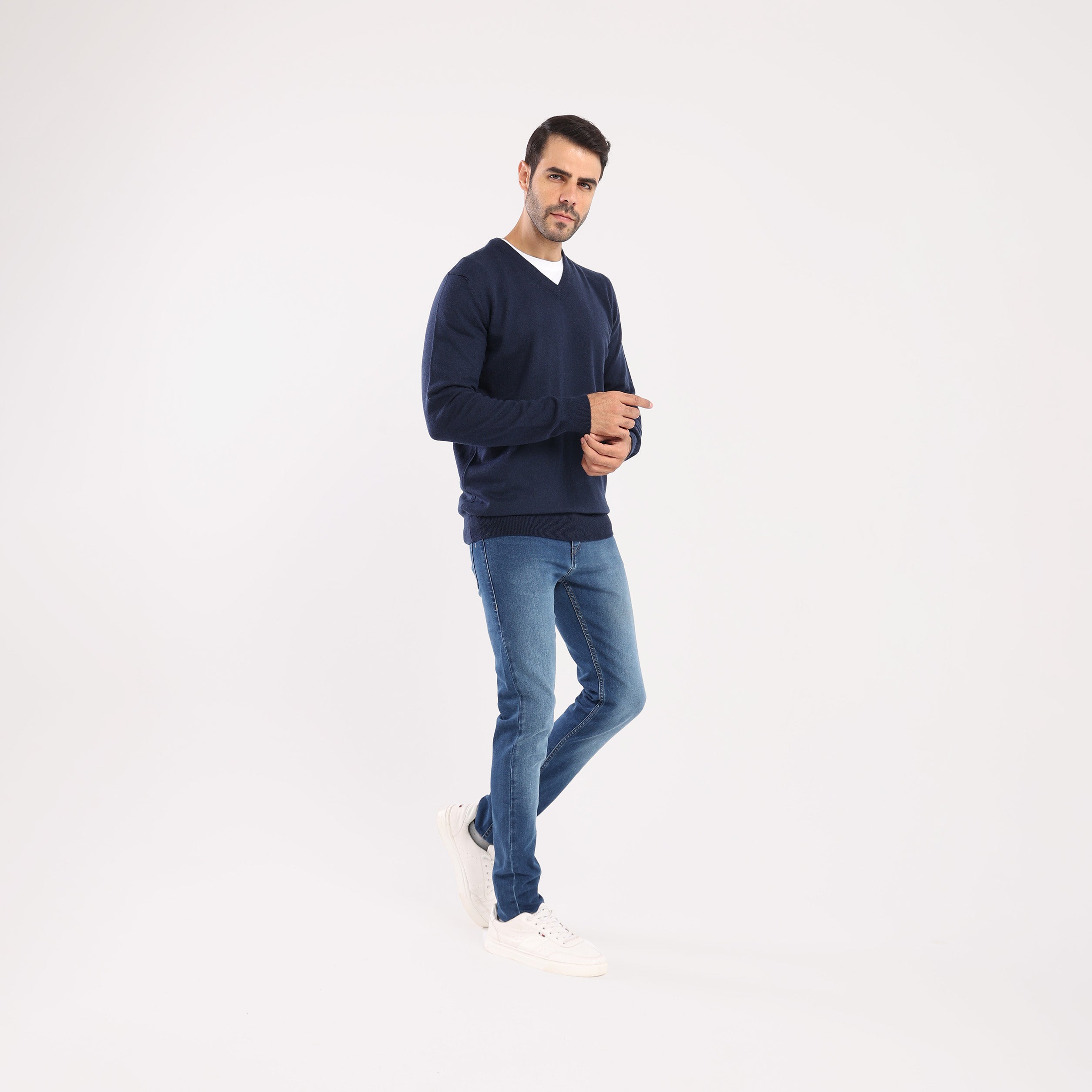 Navy V-Neck Pullover(13)