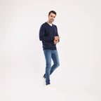 Navy V-Neck Pullover(13) - nagahomme