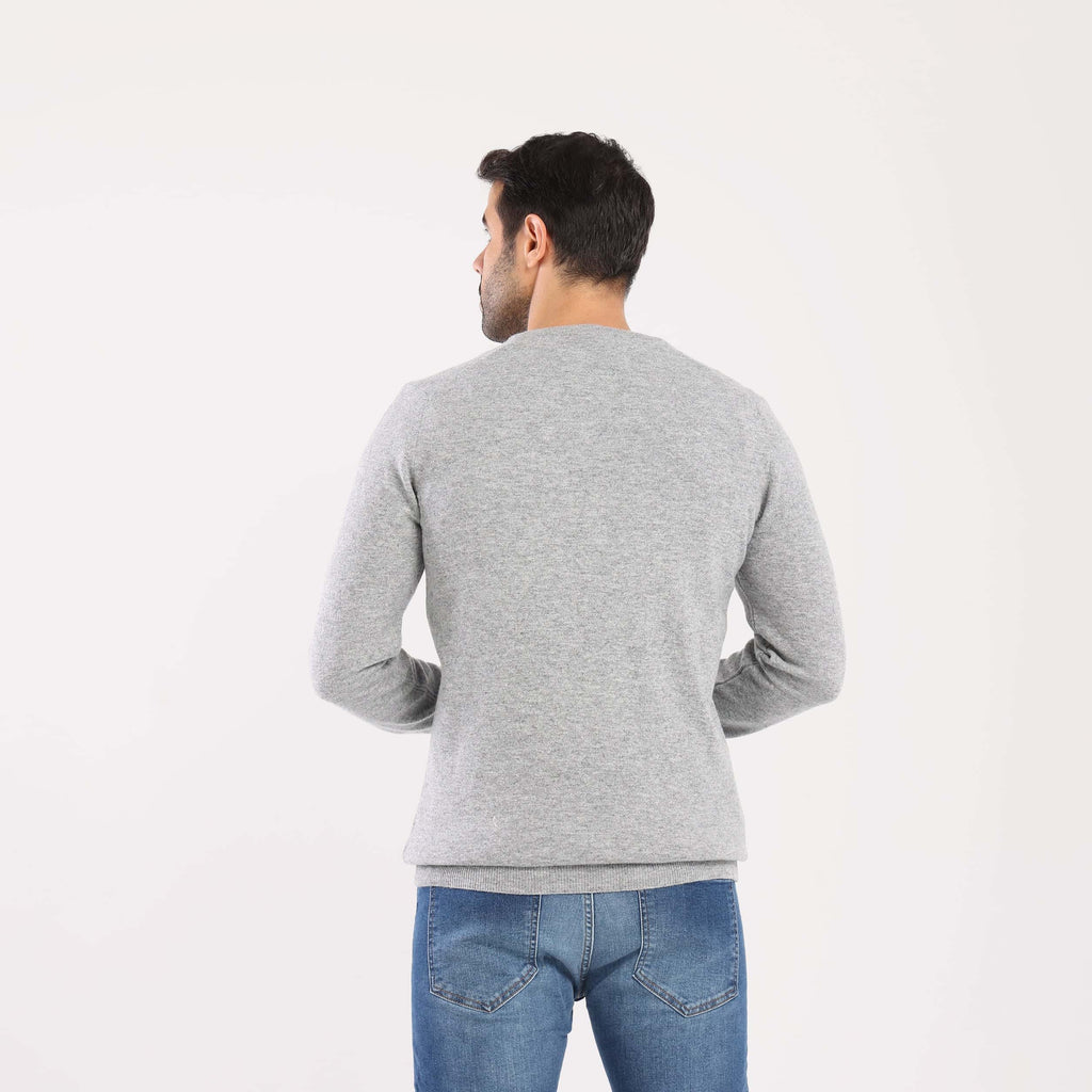 Grey V-Neck Pullover(13) - nagahomme