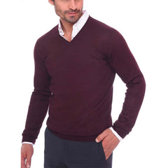 Burgandi V-Neck Pullover(13)