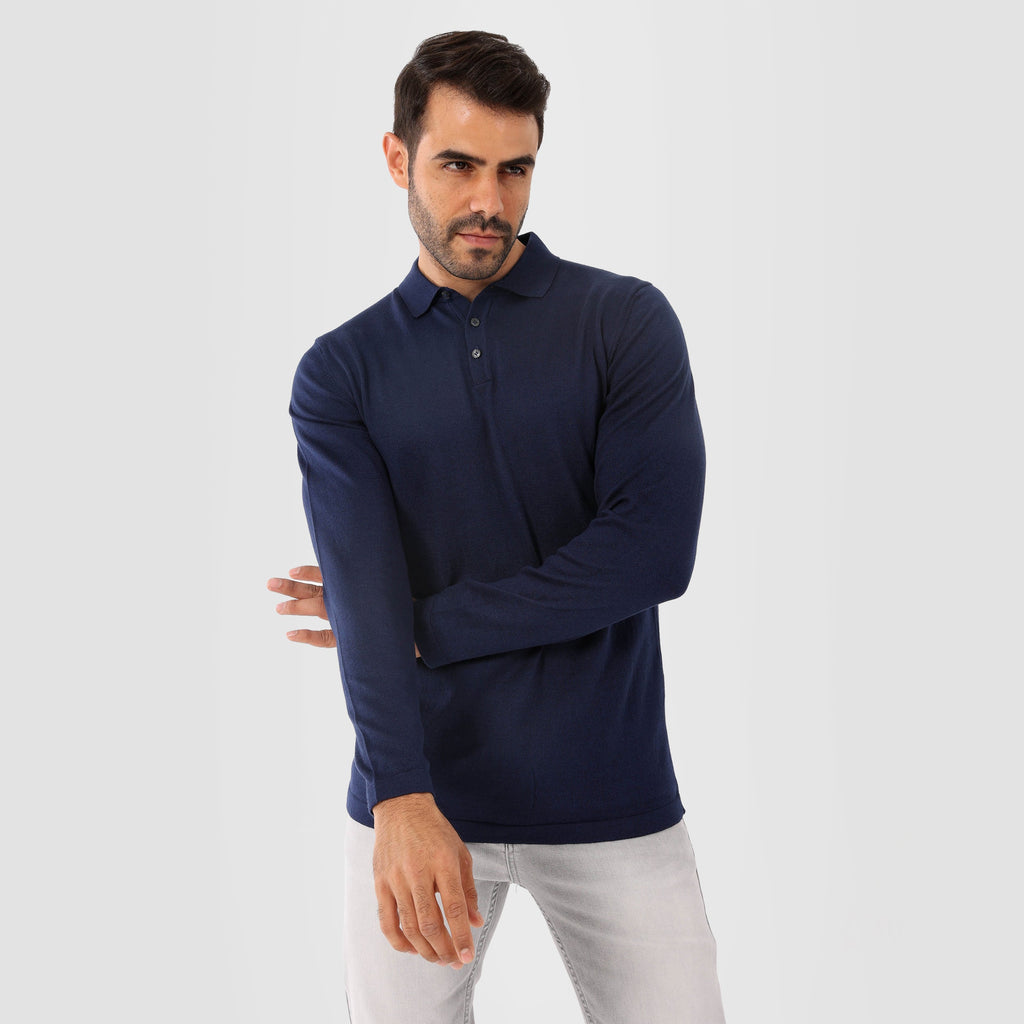 Navy Pullover Basic Long Sleeve - MPLBSC-86 - nagahomme