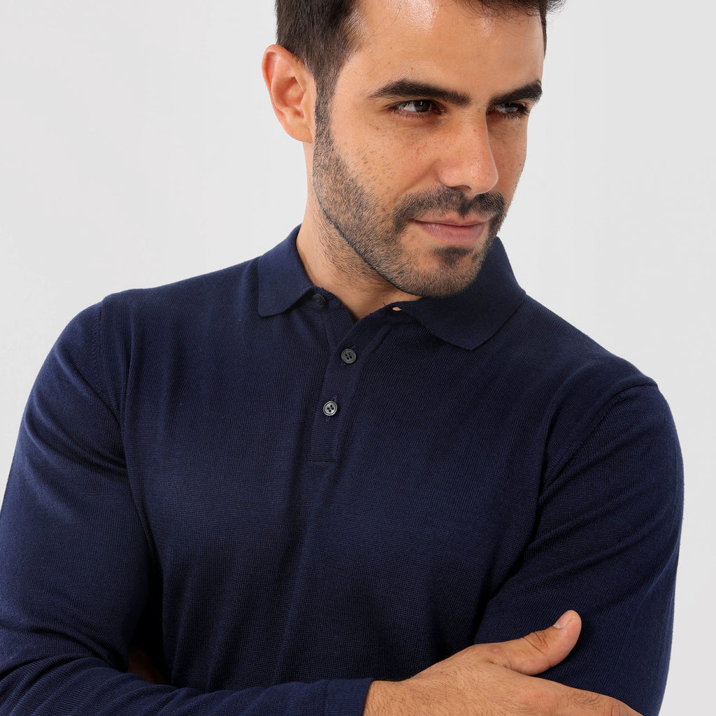 Navy Pullover Basic Long Sleeve - MPLBSC-86 - nagahomme