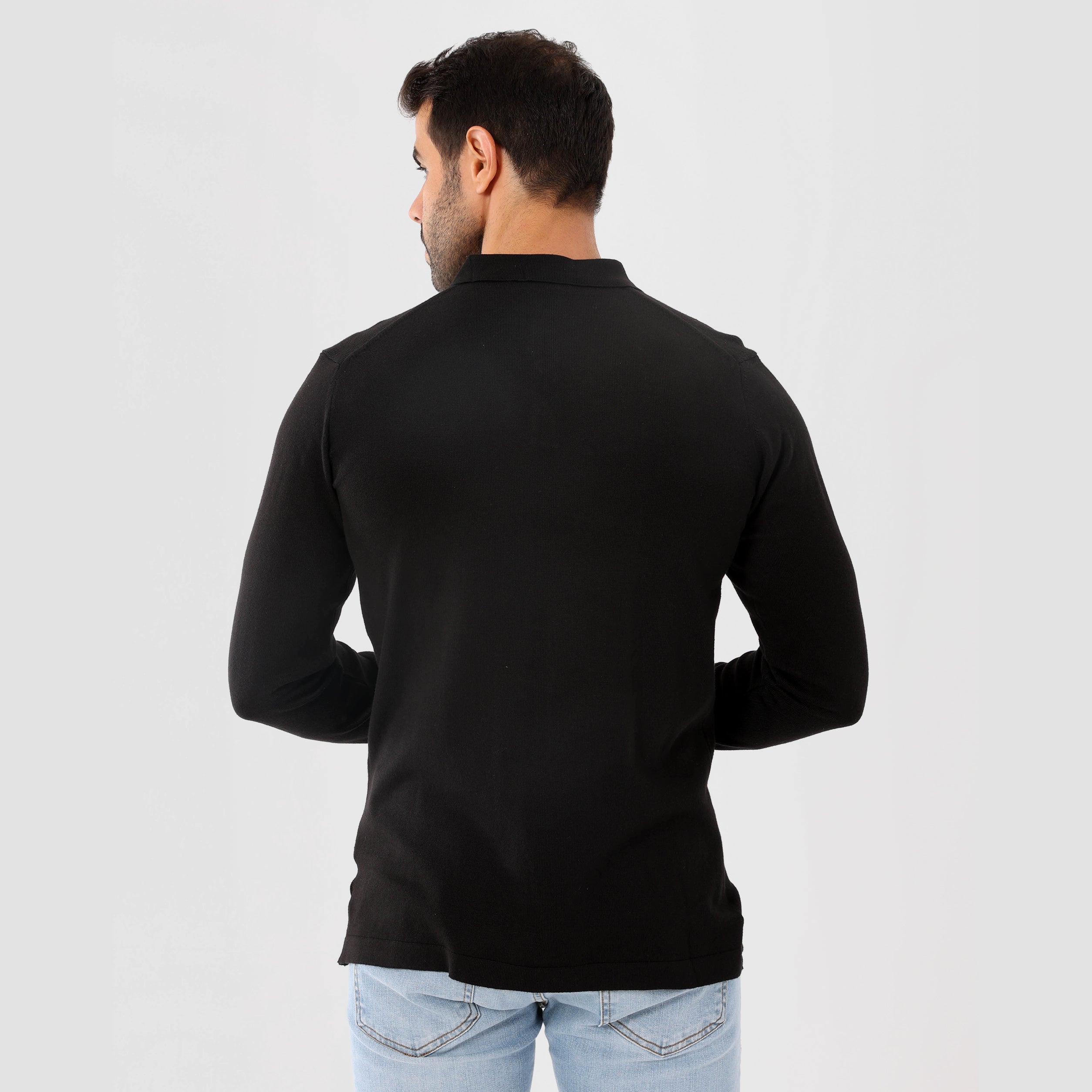 Black Pullover Basic Long Sleeve - MPLBSC-86 - nagahomme