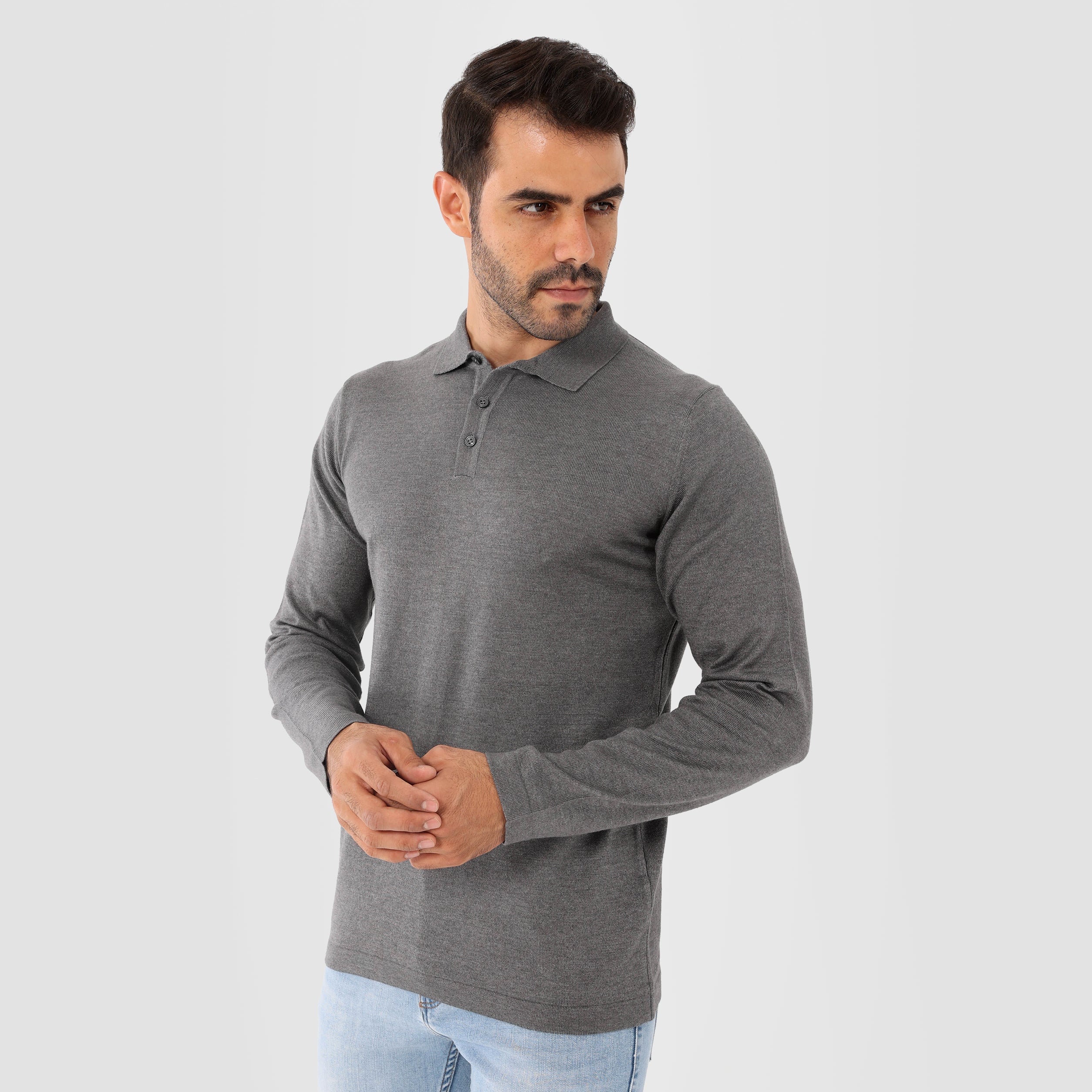 Grey Pullover Basic Long Sleeve - MPLBSC-86 - nagahomme