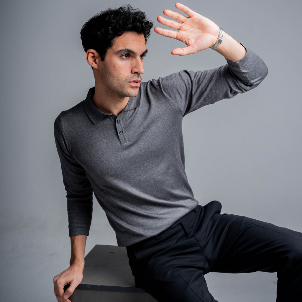 Grey Pullover Basic Long Sleeve - MPLBSC-86 - nagahomme