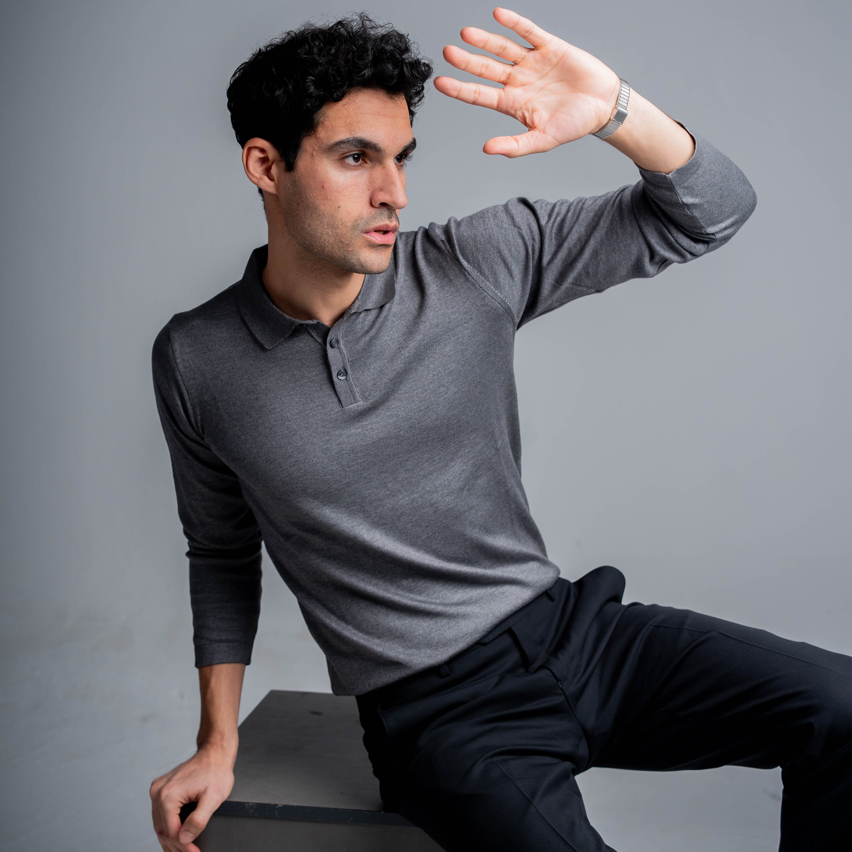 Grey Pullover Basic Long Sleeve - MPLBSC-86 - nagahomme