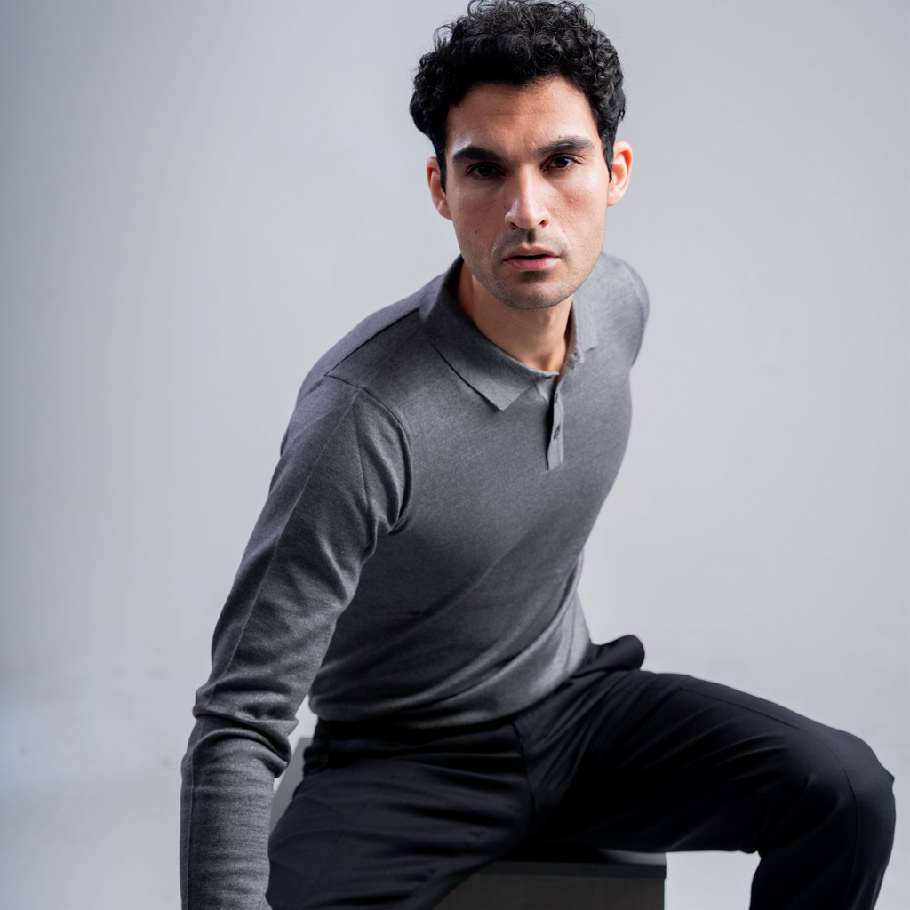 Grey Pullover Basic Long Sleeve - MPLBSC-86 - nagahomme
