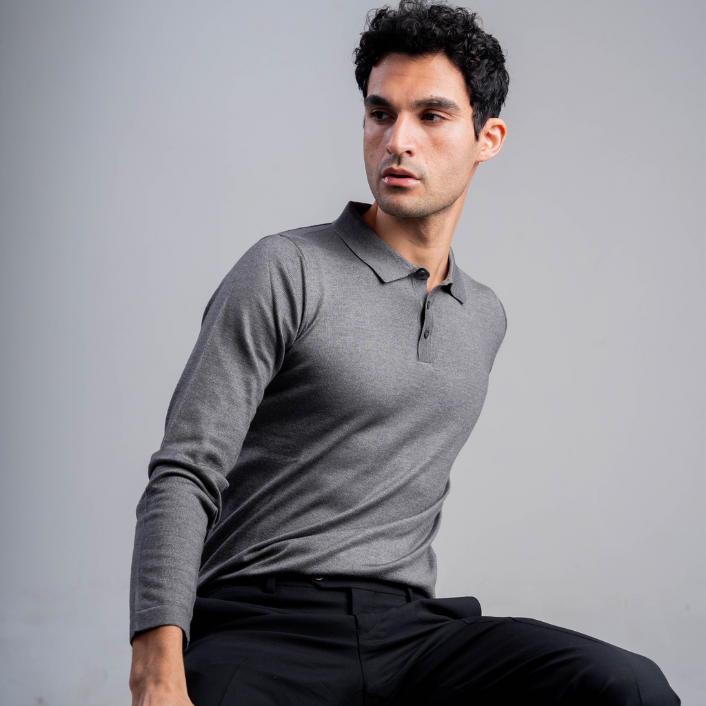 Grey Pullover Basic Long Sleeve - MPLBSC-86 - nagahomme