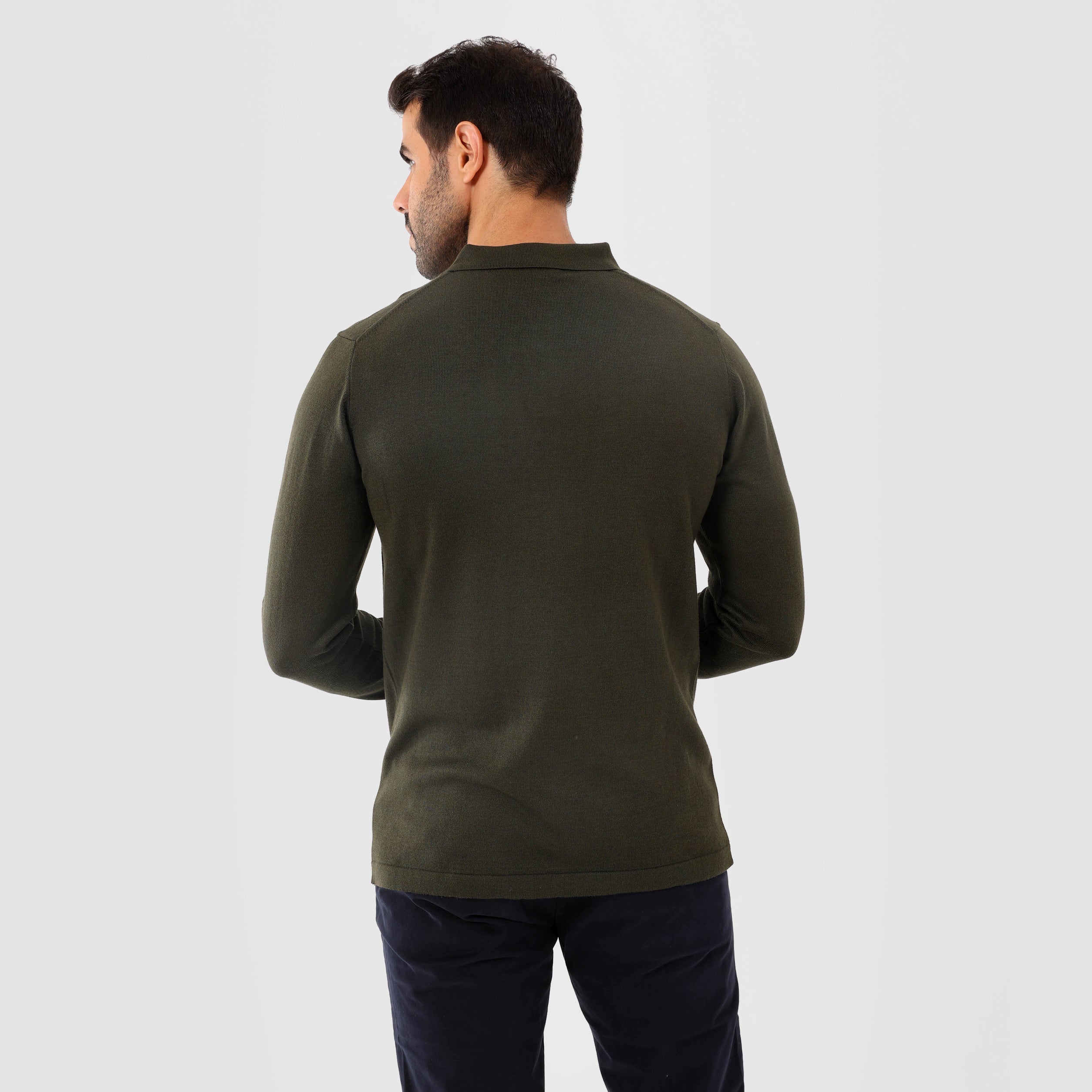 Olive Pullover Basic Long Sleeve - MPLBSC-86 - nagahomme