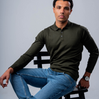 Olive Pullover Basic Long Sleeve - MPLBSC-86 - nagahomme