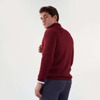 Dark Bordaux Pullover Mock Neck Cable(24) - nagahomme