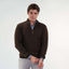 Brown Pullover Mock Neck Cable(24) - nagahomme