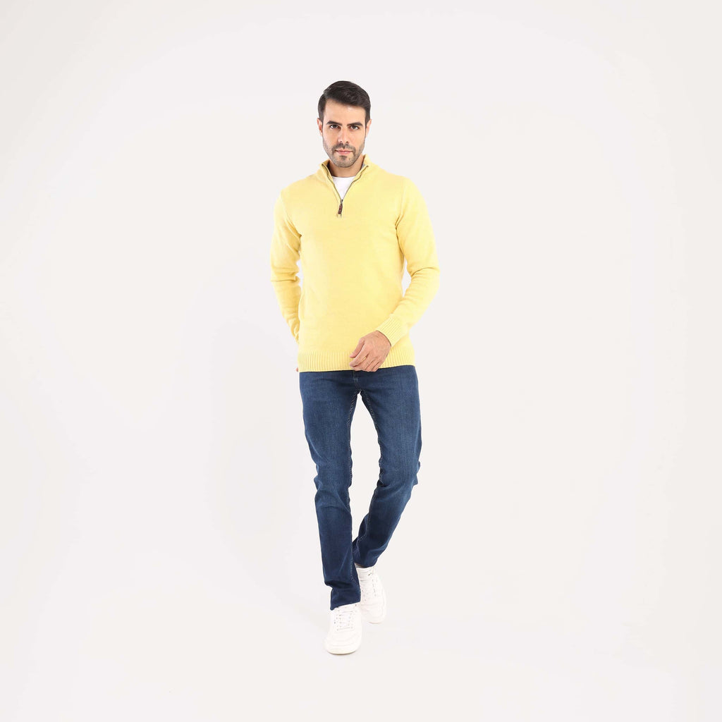 Men's Mock Neck Knit Pullover-MPLFSH-26