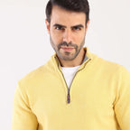 Men's Mock Neck Knit Pullover-MPLFSH-26