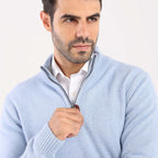 Men's Mock Neck Knit Pullover-MPLFSH-26