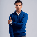 Men's Mock Neck Knit Pullover-MPLFSH-26