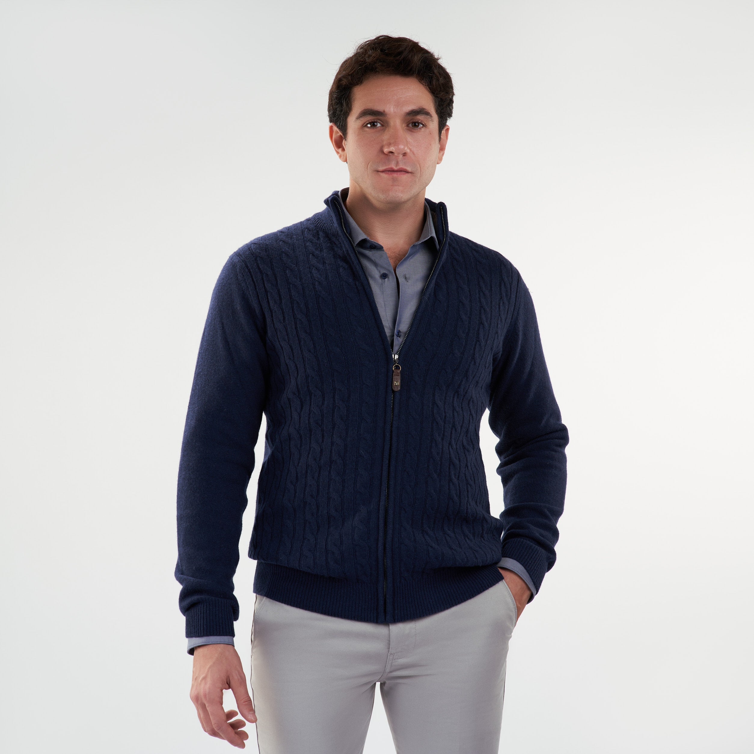 Navy Pullover-Jacket Zipper Cable(11)