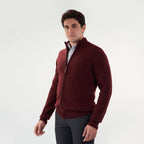 Dark Bordaux Pullover-Jacket Zipper Cable(11) - nagahomme