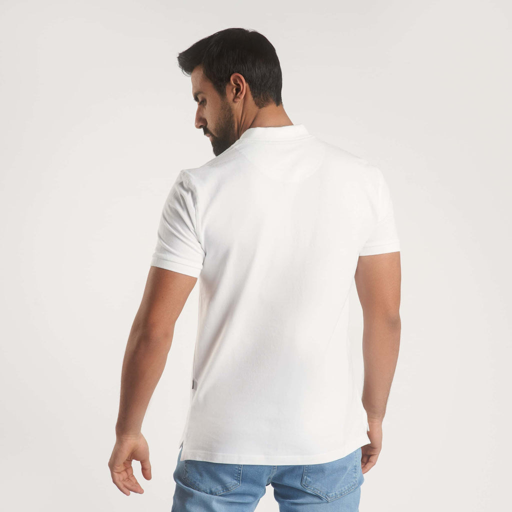 White Plain Short Sleeves Polo(103) - nagahomme