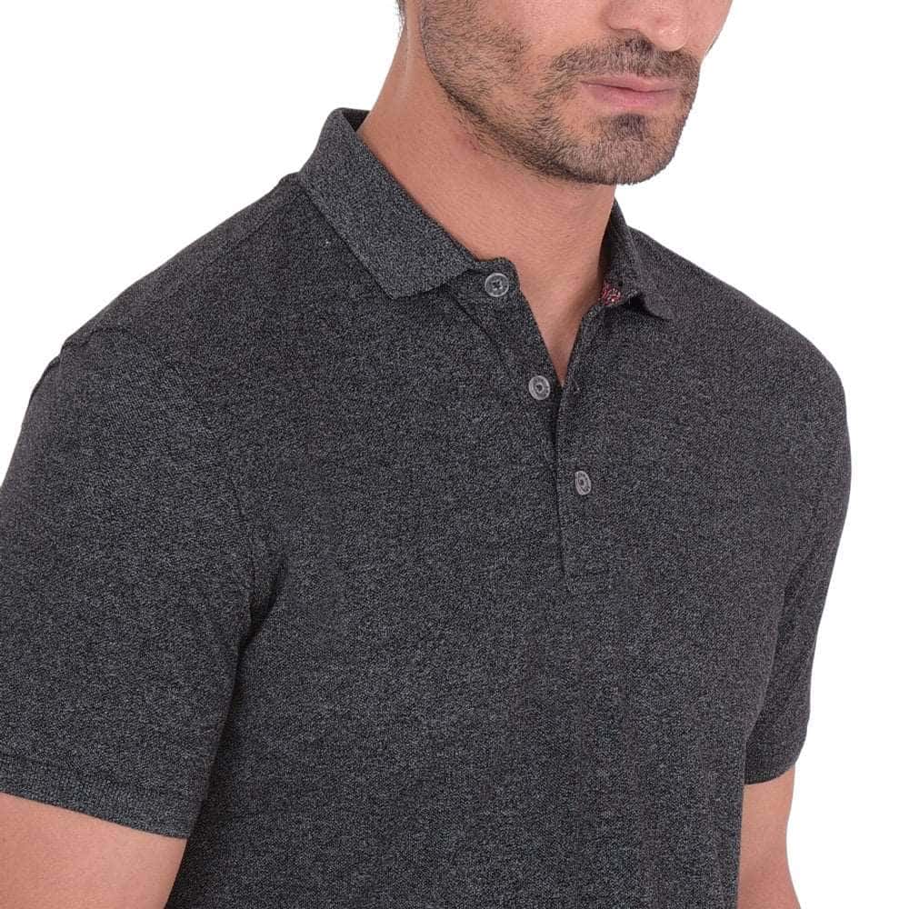 قميص بولو رمادي غامق Secondary image