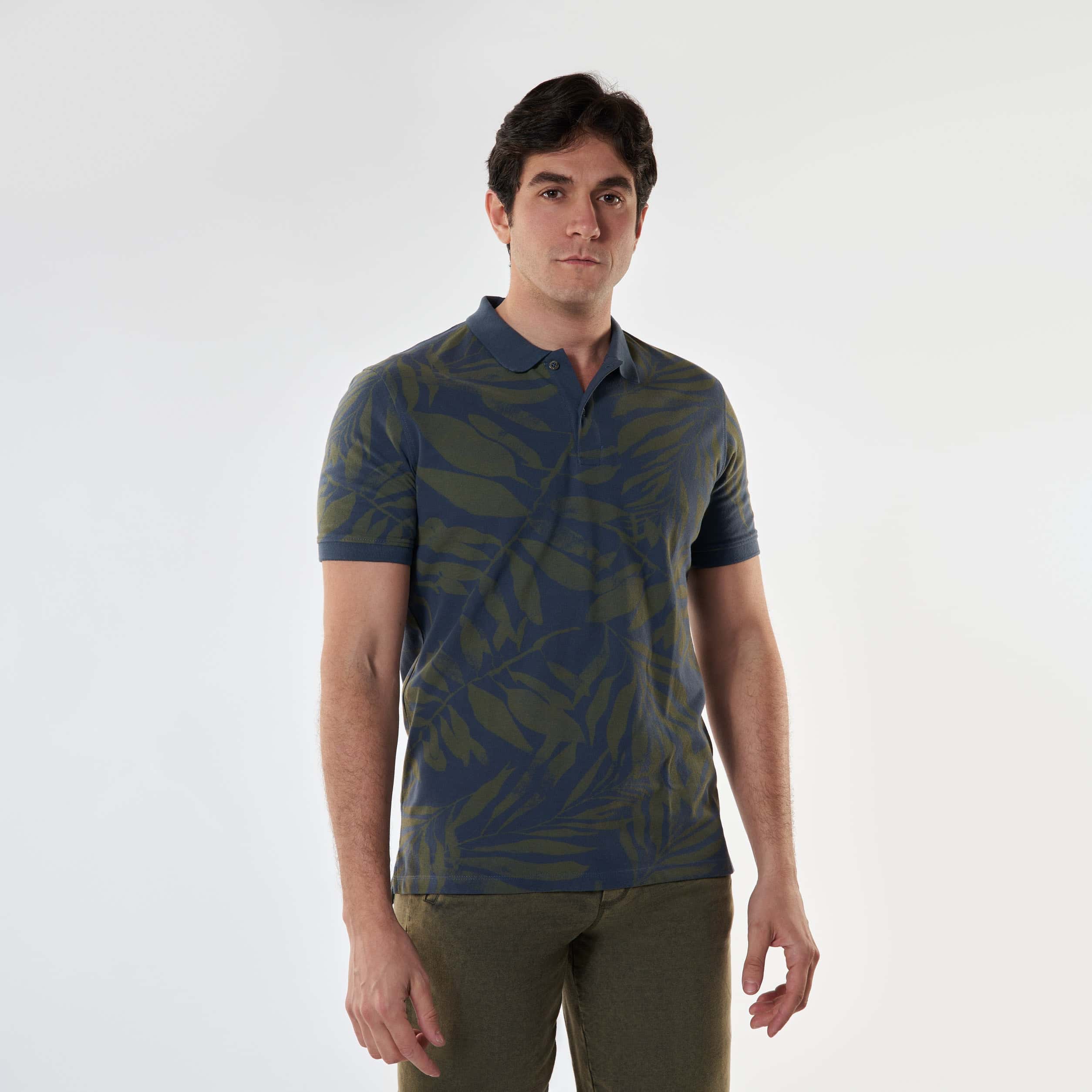 Men’s Leaves Polo - 
MPO-69S - nagahomme Main image