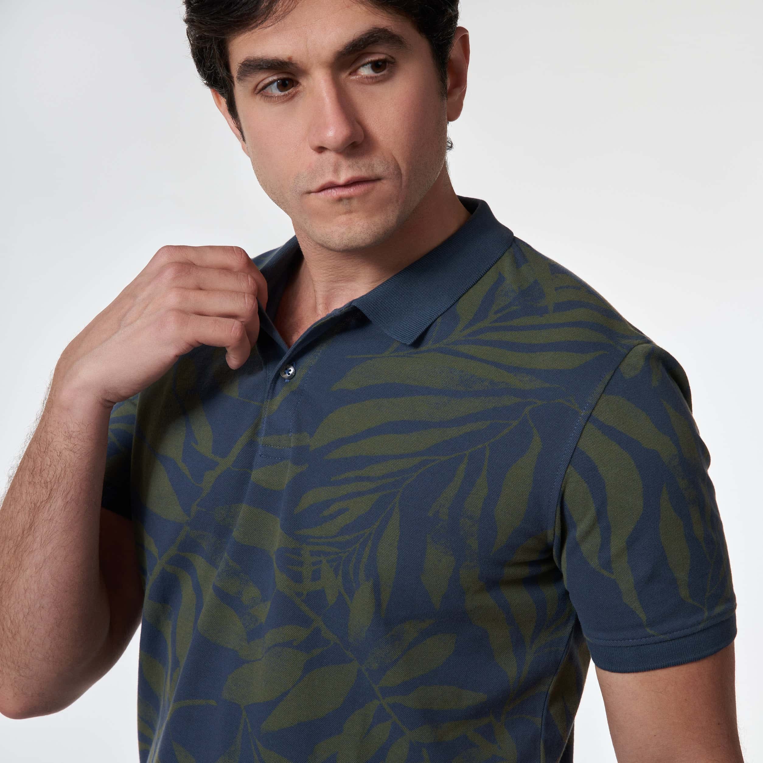 Men’s Leaves Polo - 
MPO-69S - nagahomme