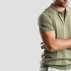 Olive Green Short Sleeves Polo - MPO130s - Naga Homme