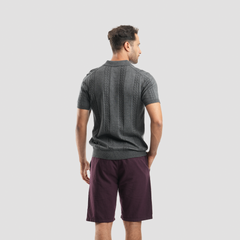 Charcoal chanee short sleeve polo-MPO130s