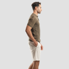Brown Short sleeve polo-MPO132s