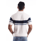 White strip  Short Sleeves Polo - MPO133s - nagahomme
