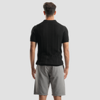 Black short sleeve polo-MPO134s - Naga Homme